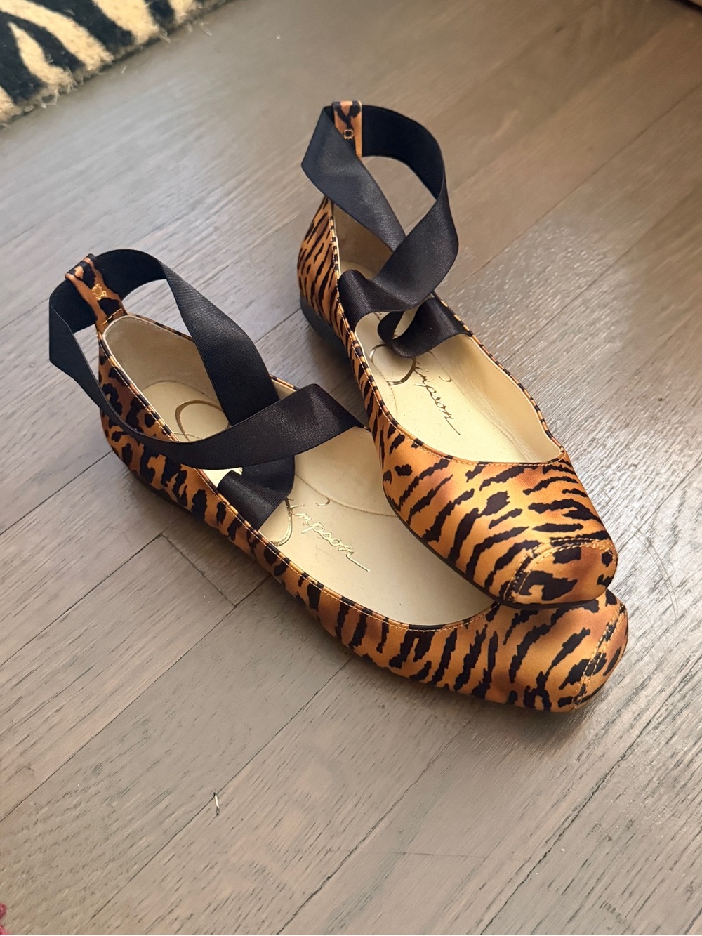 New Jessica Simpson mandalaye tiger animal print Ballet Flats 7